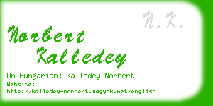 norbert kalledey business card